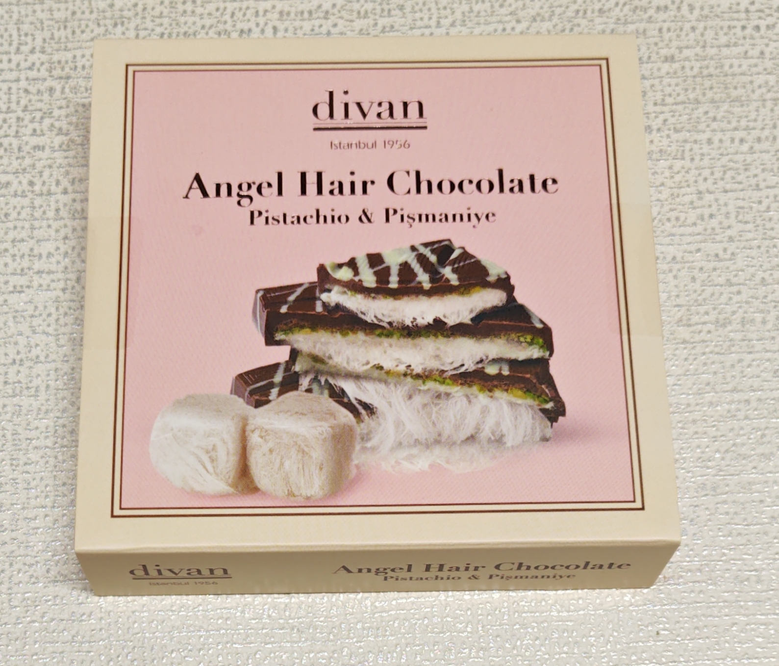 ディヴァン ピスタチオエンジェルヘアチョコレート パッケージ