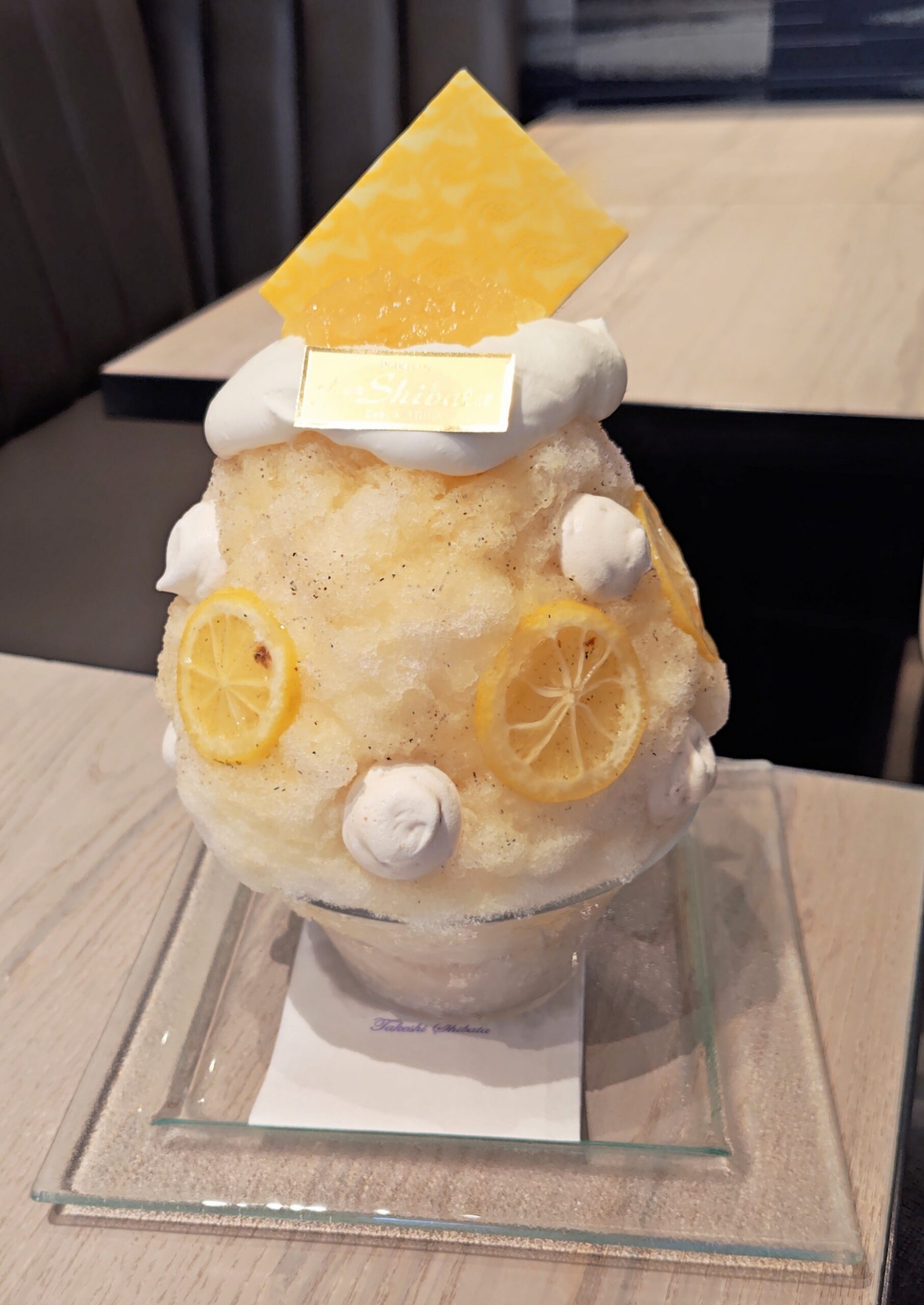 シェ・シバタ 名古屋 かき氷 シチリアレモン&天然バニラ